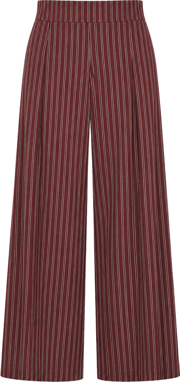Patrizia Pepe Trousers Wood Brown Stripes
