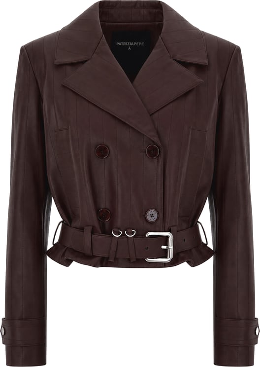 Patrizia Pepe Coats Wood Brown