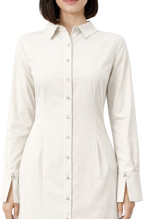 Patrizia Pepe Dress Gessato Grey
