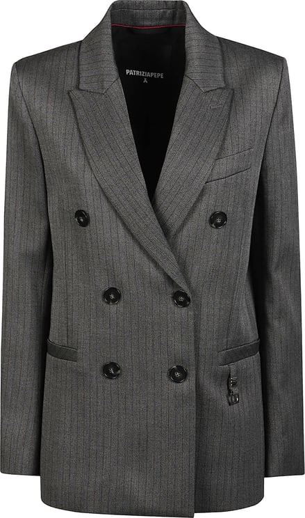 Patrizia Pepe Double Breasted Jacket Grey