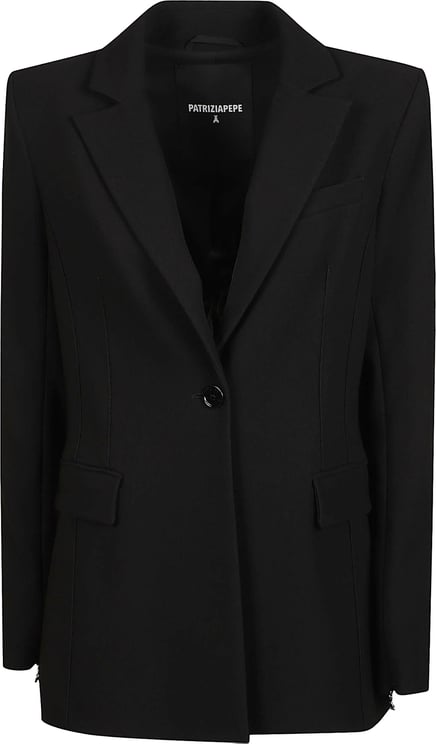 Patrizia Pepe Single Breasted Jacket Black