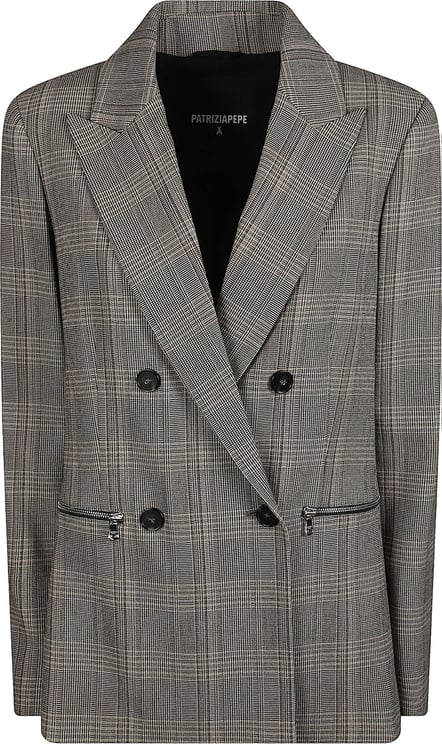 Patrizia Pepe Double Breasted Jacket Brown