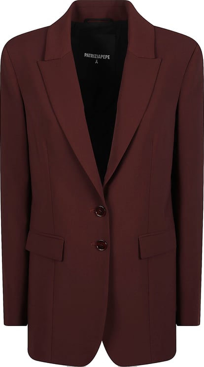 Patrizia Pepe Single Breasted Jacket Brown