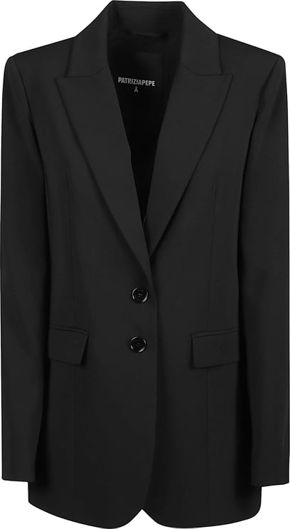 Patrizia Pepe Single Breasted Jacket Black