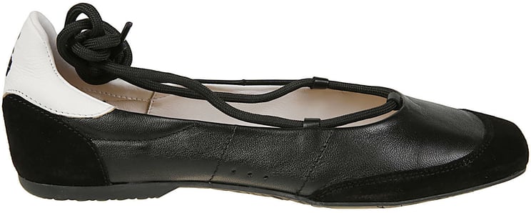 Patrizia Pepe Lace-up Ballerinas Black