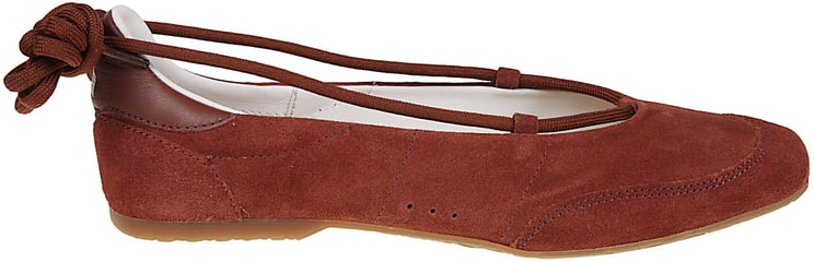 Patrizia Pepe Lace-up Ballerinas Brown