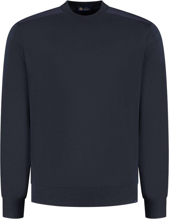 Paul & Shark Mens' Knitted Silk Cotton Round-neck Sweater