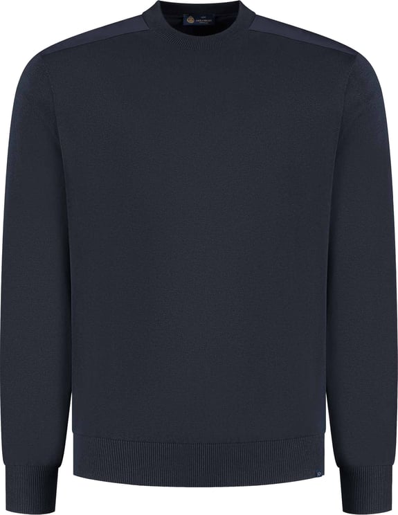 Paul & Shark Mens' Knitted Silk Cotton Round-neck Sweater