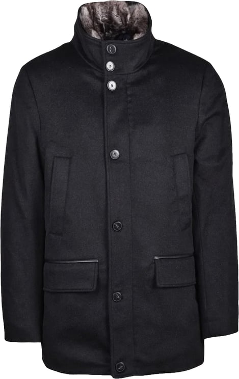 Paul & Shark Parka Cashmere Fur - Black