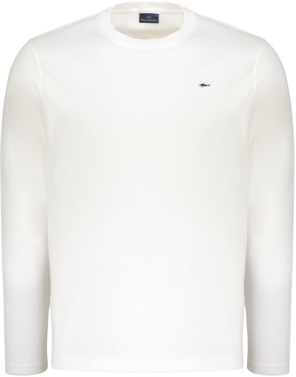 Paul & Shark White long-sleeve versatile T-shirt