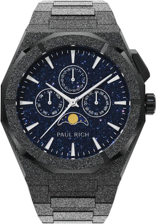 Paul Rich Moonphase Frosted Star Dust II Black MOON07 horloge