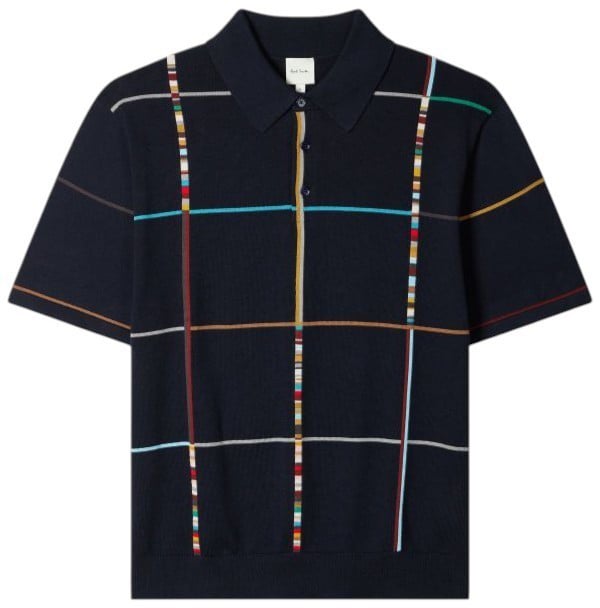 Paul Smith Polo navy quadrillé multi baya Paul Smith Homme M1R 783Z V03025 49