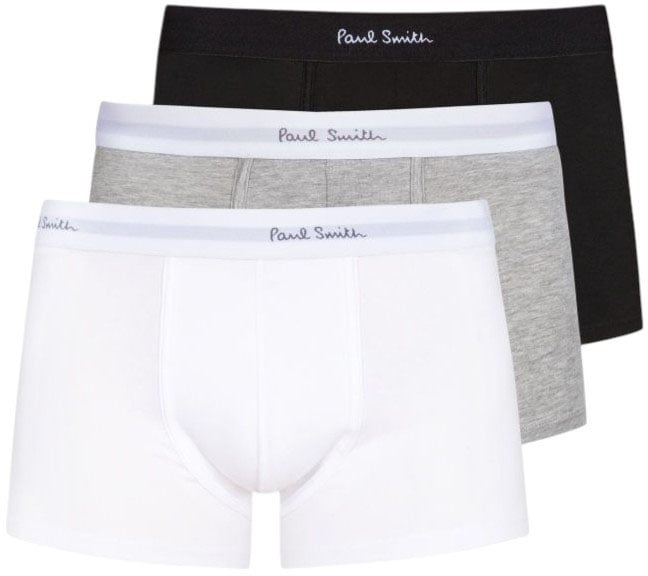 Paul Smith Pack caleçons unis blanc gris noir Paul Smith Homme M1A 914 M3PKA 1A