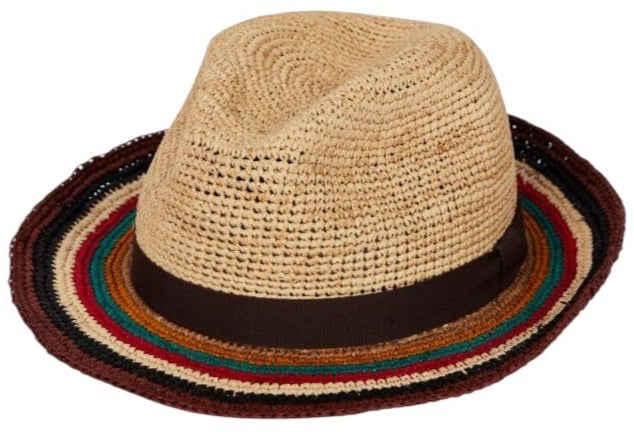 Paul Smith Chapeau raphia naturel bord rayé multi Paul Smith homme M1A 930A P521 62