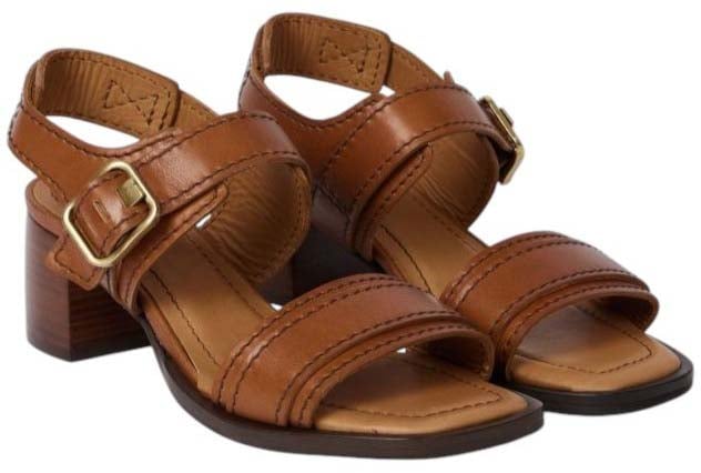 Paul Smith Sandales talon cuir sangle tan Sylane Paul Smith Femme W1S SYL01 ULEA 62 chaussures