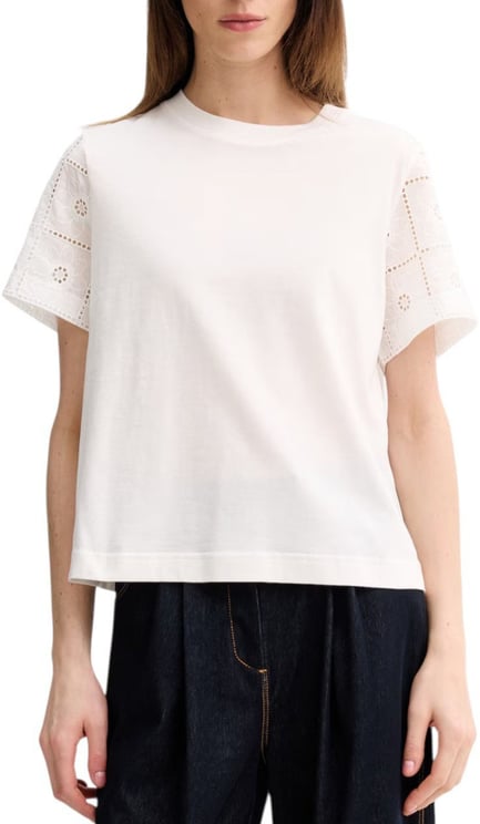 Paul Smith T-shirt blanc manches courtes broderies Paul Smith Femme W2R 430V V31440 02