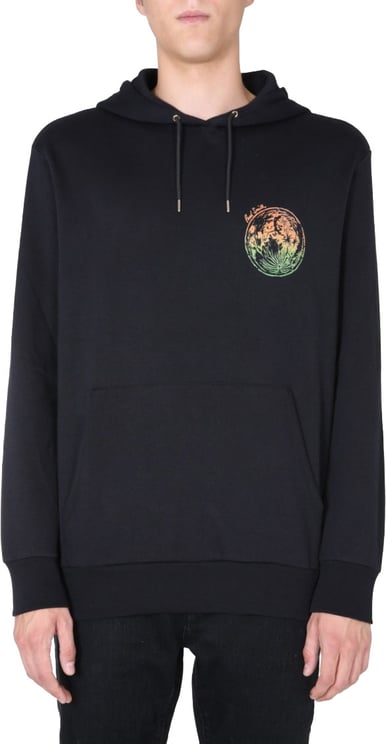 Paul Smith Graphic Print Hoodie With Drawstring Hood