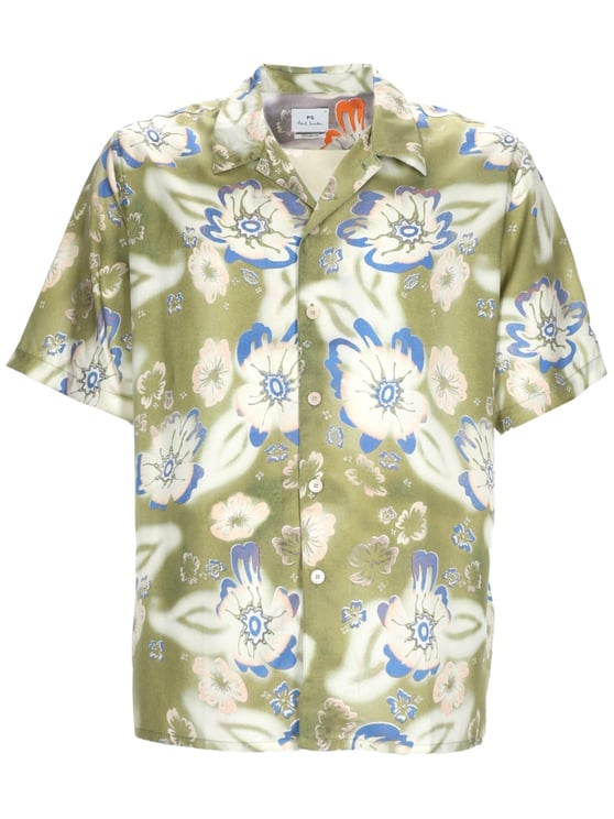 Paul Smith Casual Fit Floral Camp Collar Shirt