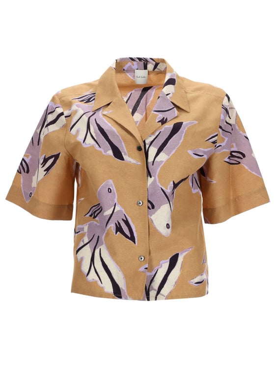 Paul Smith Lavender Cream Cotton Silk Shirt