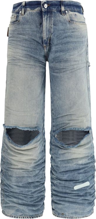 PDF di Domenico Formichetti PDF Channel Blue Viscose Relaxed Fit Jeans