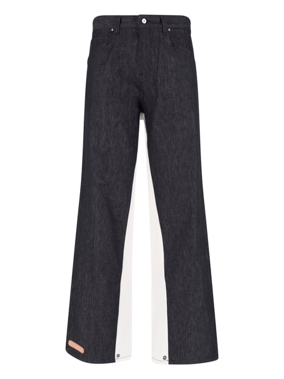 PDF di Domenico Formichetti Black Color-block Wide-Leg Denim Jeans