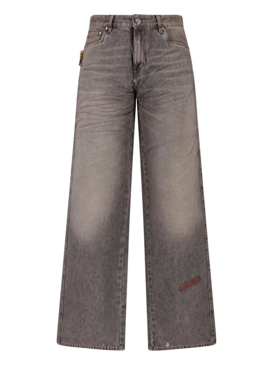 PDF di Domenico Formichetti Gray Rich Kid Wide-Leg Jeans