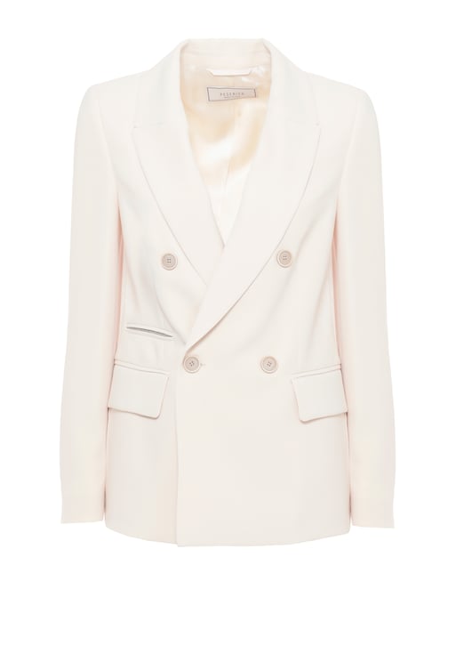 Peserico Beige Double Breasted Blazer