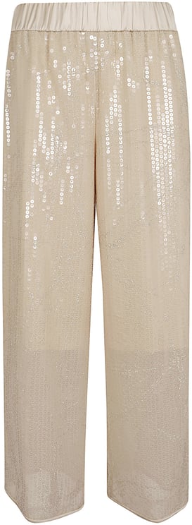Peserico PESERICO PANTALONE GEORGETTE CON RICAMO DI PALLETTE