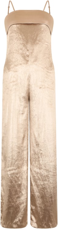 Peserico Elegant beige palazzo jumpsuit for summer