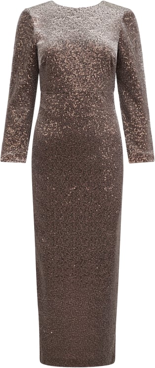 Peserico Long fitted dress with sequins and elegant design.