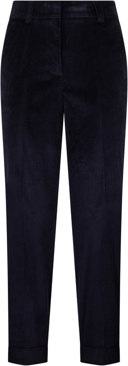 Peserico Dark blue tapered elegant high-waisted pants.