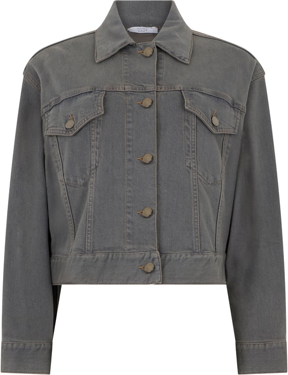 Peserico Denim jacket in dark gray with a casual and versatile design.