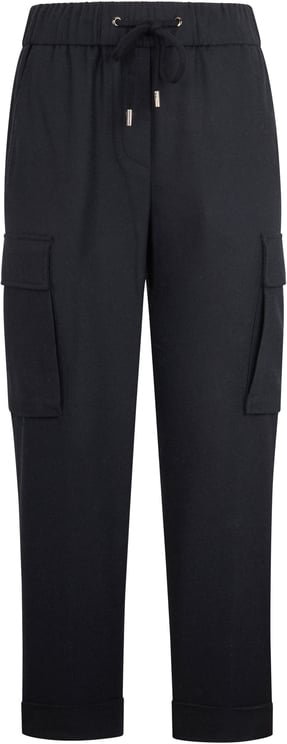Peserico Black pants with casual and minimal design.