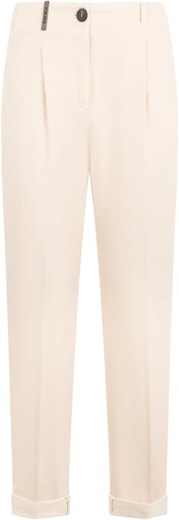 Peserico Slim fit trousers with a high waist and elegant design.