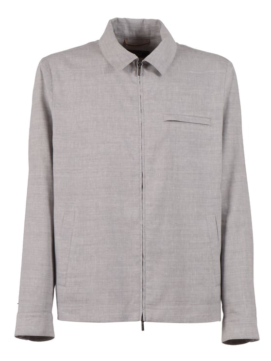 Peserico Linen Virgin Wool Minimalist Casual Jacket