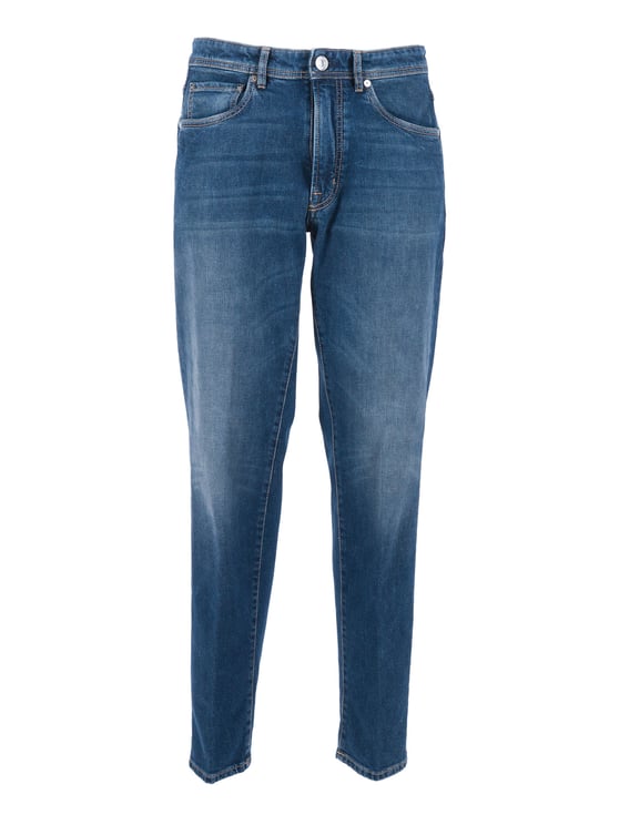 Peserico Medium Blue Five Pocket Jeans