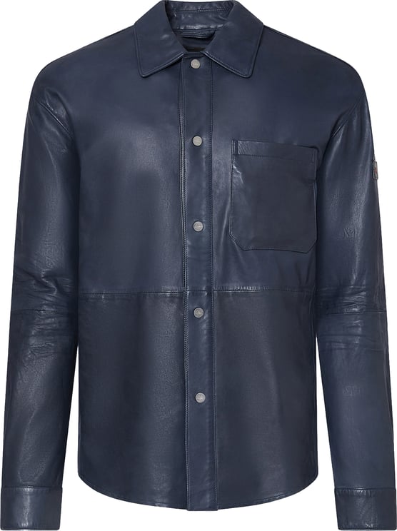 Peuterey Oriental Blue Leather Jacket