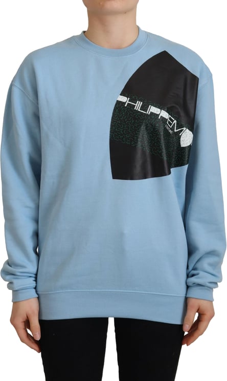 Philippe Model Philippe Model Light Blue Logo Printed Long Sleeves Sweater