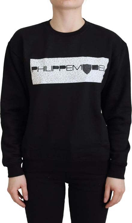 Philippe Model Philippe Model Black Printed Long Sleeves Pullover Sweater