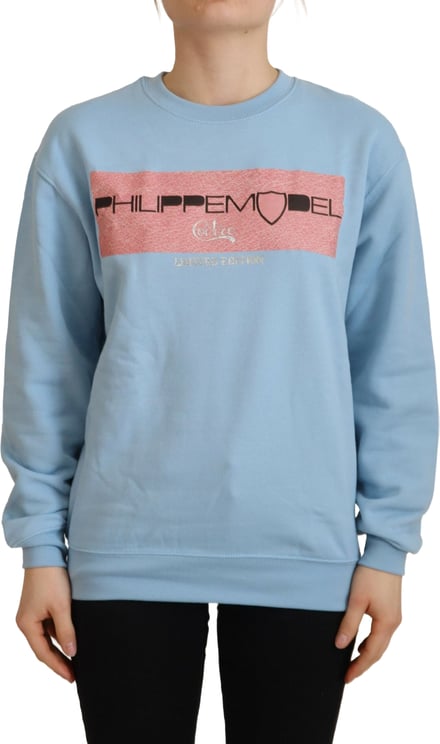 Philippe Model Philippe Model Light Blue Logo Printed Long Sleeves Sweater