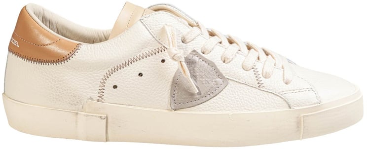 Philippe Model Philippe model prsx leather sneakers in milk and beige