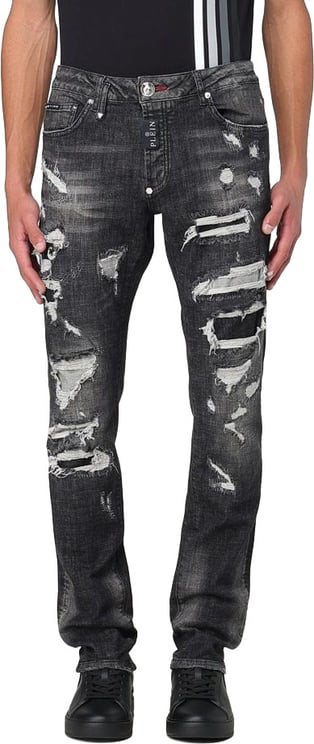 Philipp Plein Philipp Plein Gray Denim Slim Fit Jeans