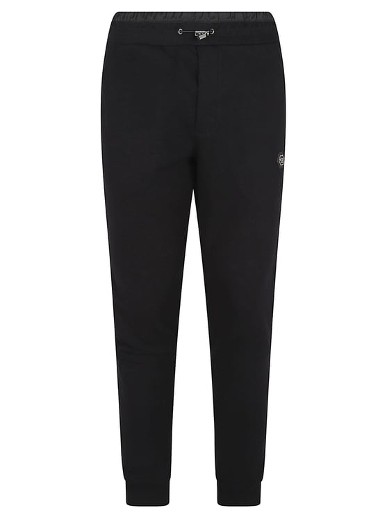 Philipp Plein Tapered Black Jersey Trousers