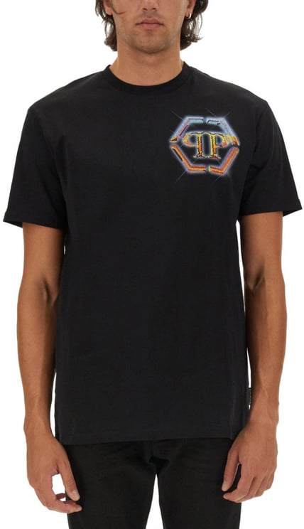 Philipp Plein Cotton T-Shirt With Iconic Logo Design