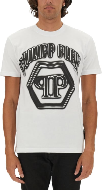 Philipp Plein Regular Fit Logo Print T-Shirt