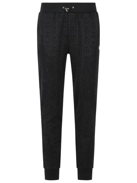 Philipp Plein 'Paisley' Black Cotton Blend Pants