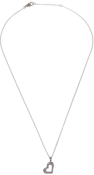 Piaget Piaget Limelight Hearts Pendant Necklace 18K White Gold with Pave Diamonds