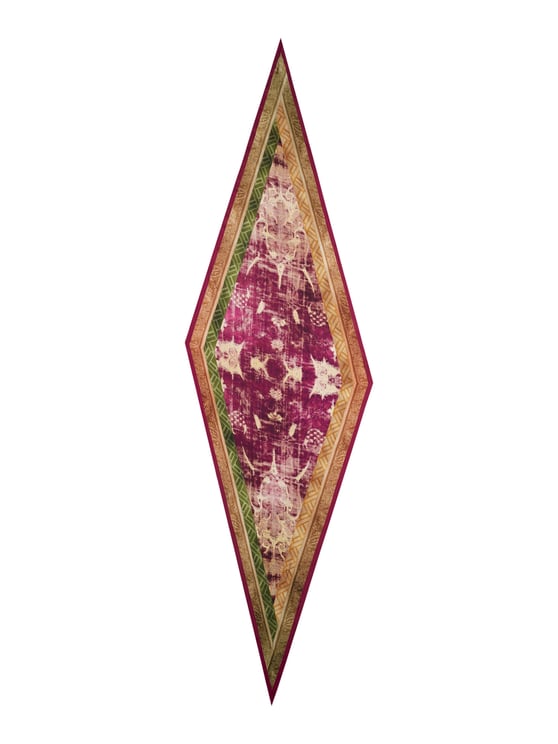 Pierre Louis Mascia Aloeuw Model Pure Silk Artisan Triangle Scarf