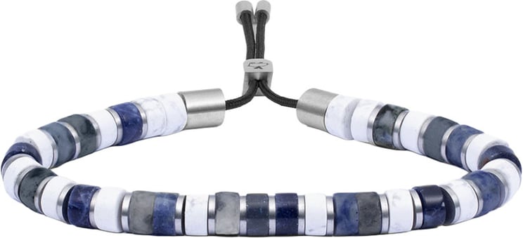 Pig & Hen Pig & Hen Armband P49-160104-L Brontide 6mm Adjustable Aomori Zilver Maat L