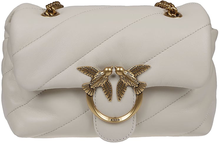 Pinko Love Mini Puff Maxi Quilt Bag White